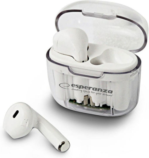 Esperanza EH237W In-ear Bluetooth Handsfree Ακουστικά με Θήκη Φόρτισης Μαύρα