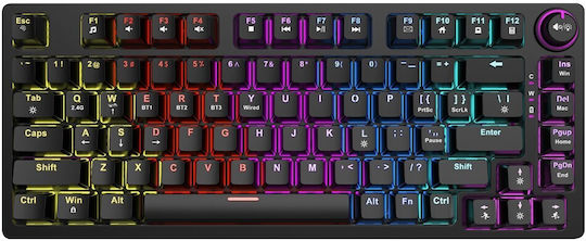 Savio Phenix RED Ασύρματο Gaming Μηχανικό Πληκτρολόγιο 75% με Gateron Red Pro διακόπτες και RGB φωτισμό (Αγγλικό US)