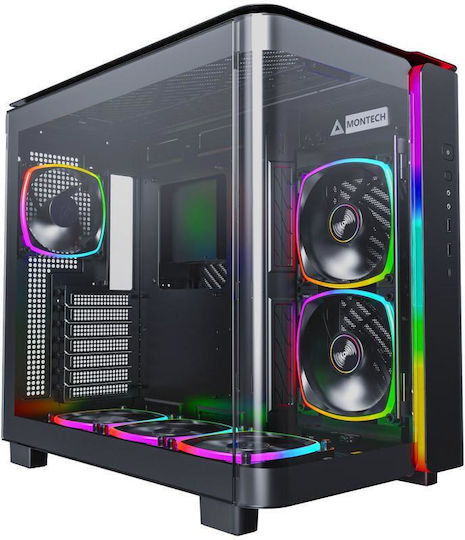 Montech King 95 Pro Midi Tower Κουτί Υπολογιστή με Πλαϊνό Παράθυρο Μαύρο