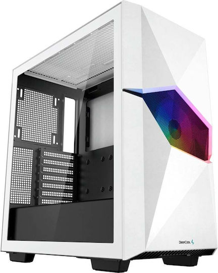 Deepcool Cyclops Midi Tower Κουτί Υπολογιστή με Πλαϊνό Παράθυρο Λευκό