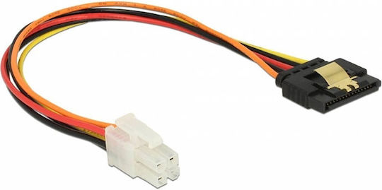 DeLock 4-Pin EPS - 15-Pin Sata Cable 0.2m Πολύχρωμο 85519