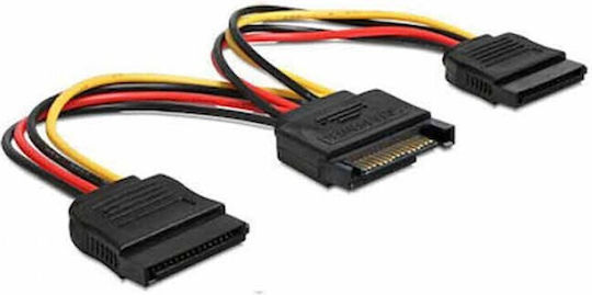 DeLock 15-Pin Sata - 15-Pin Sata Cable 0.15m Πολύχρωμο 60105