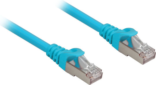 Sharkoon S/FTP Cat.6a Καλώδιο Δικτύου Ethernet 3m Μπλε 1τμχ