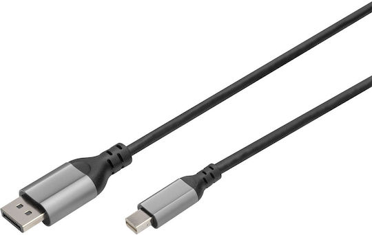 Digitus Cable DisplayPort male - mini DisplayPort male 2m Μαύρο (DB-340106-020-S)