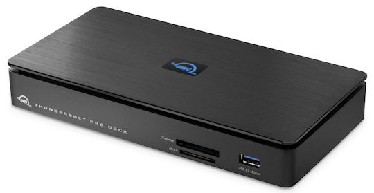 OWC Thunderbolt Pro Dock Thunderbolt 3 Docking Station με DisplayPort 4K PD Ethernet και σύνδεση 2 Οθονών Μαύρο