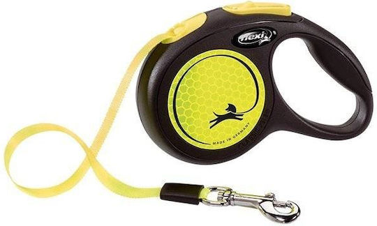 Flexi Leash New Classic L Ταινία 5m Έως 50kg Κίτρινο Νέον