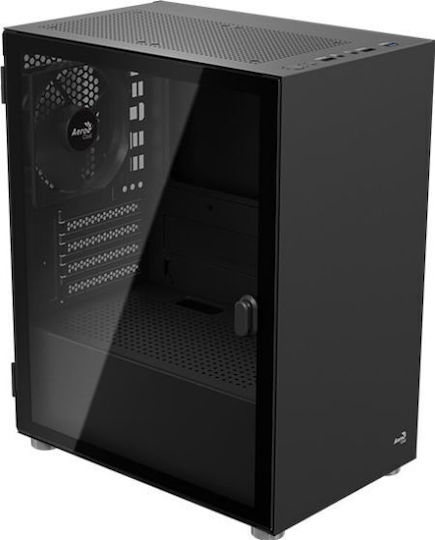 Aerocool CS111 Gaming Mini Tower Κουτί Υπολογιστή με Πλαϊνό Παράθυρο Μαύρο