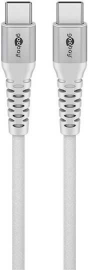 Goobay USB 2.0 Cable USB-C male - USB-C 60W Λευκό 2m (70194)