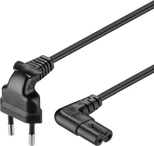 Goobay Euro - IEC C7 Cable 2m Μαύρο 97350