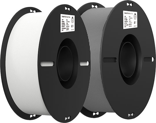 Creality3D PLA 3D Printer Filament 1.75mm White - Grey 1kg 3301010365