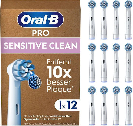 Oral-B Pro Sensitive Clean Ανταλλακτικές Κεφαλές για Ηλεκτρική Οδοντόβουρτσα 12τμχ