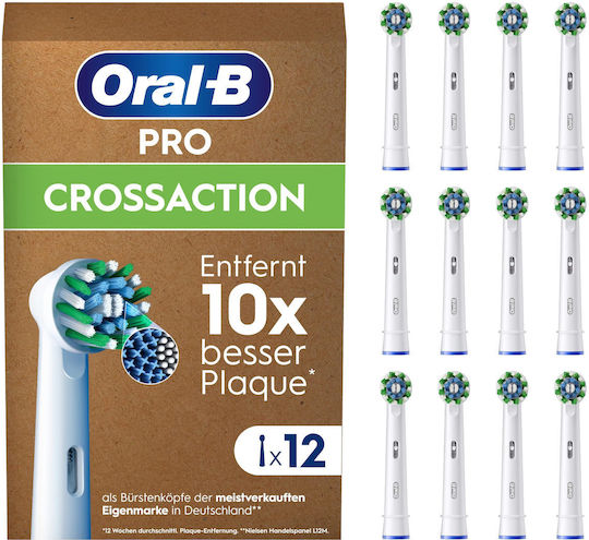 Oral-B Pro CrossAction Ανταλλακτικές Κεφαλές για Ηλεκτρική Οδοντόβουρτσα 12τμχ