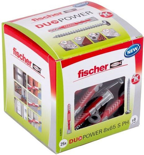 fischer Duopower Ούπα Πλαστικό 8x65mm 65τμχ 538261
