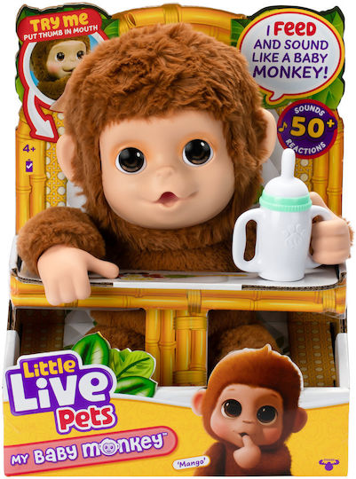 Moose Toys Λούτρινο Little Live Pets My Baby Monkey Mango 33 εκ. 26558