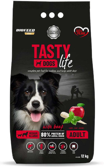 Biofeed 12kg Ξηρά Τροφή χωρίς Γλουτένη για Ενήλικους Σκύλους Μεσαίων & Μεγαλόσωμων Φυλών με Βοδινό