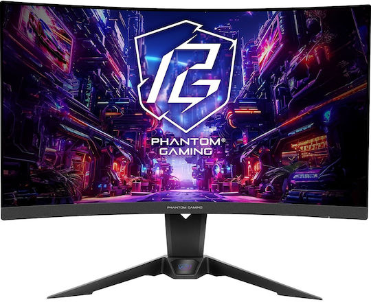 ASRock Phantom Gaming PG27QRT2A VA HDR Curved Gaming Monitor 27" QHD 2560x1440 180Hz με Χρόνο Απόκρισης 5ms GTG