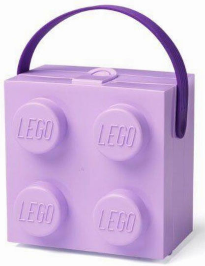 LEGO Box Πλαστικό Παιδικό Δοχείο Φαγητού Μωβ 16.56 x 16.5 x 11.7εκ. 40240004