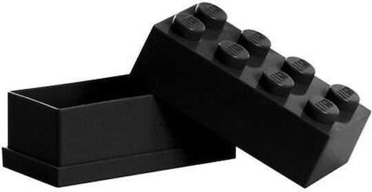 LEGO Mini Πλαστικό Παιδικό Δοχείο Φαγητού Μαύρο 40121733