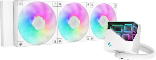 Deepcool LT360 Υδρόψυξη Επεξεργαστή Τριπλού Ανεμιστήρα 120mm για Socket AM4/AM5/1700/1200/115x με ARGB Φωτισμό Λευκή