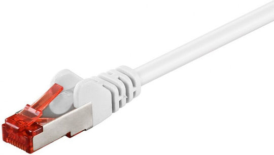 Goobay S/FTP Cat.6 Καλώδιο Δικτύου Ethernet 0.15m Λευκό 1τμχ 92462