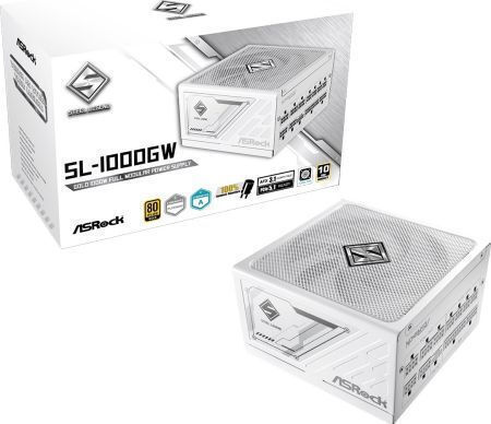 ASRock Steel Legend SL-1000GW 1000W Λευκό Τροφοδοτικό Υπολογιστή Full Modular 80 Plus Gold