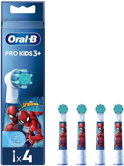 Oral-B Ανταλλακτικές Κεφαλές Ηλεκτρικής Οδοντόβουρτσας για 3+ Χρονών 4τμχ SPIDER-MAN