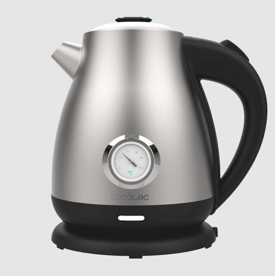 Cecotec Thermosense 620 Retro Steel Βραστήρας 1.7lt 2200W Ασημί
