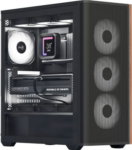 Aerocool D501A V2 Gaming Midi Tower Κουτί Υπολογιστή με Πλαϊνό Παράθυρο και RGB Φωτισμό Μαύρο