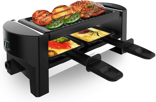 Cecotec Raclette Cheese & Grill 3200 Επιτραπέζια Ηλεκτρική Ψησταριά Raclette Αυλακωτής Πλάκας 320W Ανοξείδωτη 20x10εκ. 03264