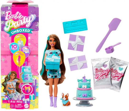 Barbie Party Unboxed Κούκλα για 3+ Ετών JFG72