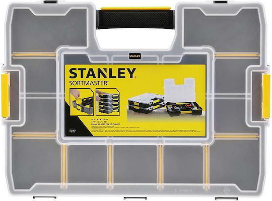 Stanley Sort Master Ταμπακιέρα Εργαλείων 17 Θέσεων με Ρυθμιζόμενα Χωρίσματα Μαύρη 43.1x33.3x8.8εκ. 1-94-745