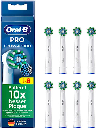 Oral-B Pro CrossAction Ανταλλακτικές Κεφαλές για Ηλεκτρική Οδοντόβουρτσα 8τμχ