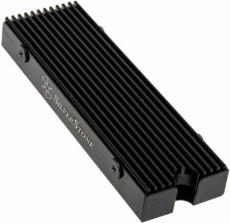 Silverstone M.2 Passive Cooler Slim-profile Aluminum Black Ψύξη Μ.2 SSD Μαύρο SST-TP05