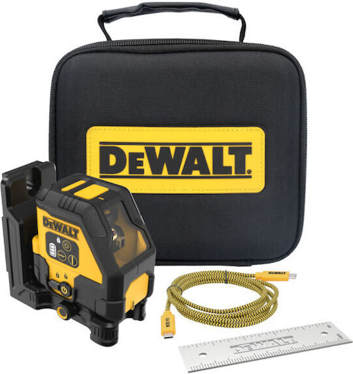 Dewalt Γραμμικό Αλφάδι Laser Κόκκινης Δέσμης 10.8V με Εύρος Εργασίας 30m