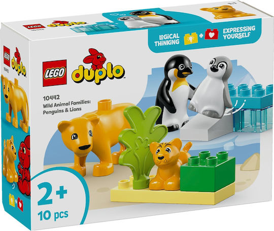 LEGO Duplo Wild Animal Families: Penguins & Lions για 2+ Ετών 10τμχ 10442