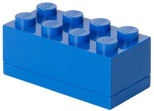 LEGO Lego Mini Box 8 Πλαστικό Παιδικό Δοχείο Φαγητού Μπλε 9.2 x 4.6 x 4.3εκ. 40121731