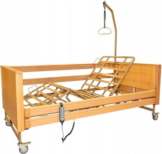 MDH Πτυσσόμενο / Χειροκίνητο Πολύσπαστο Νοσοκομειακό Κρεβάτι με Αναρτήρα / Πλαϊνό / Ρόδες