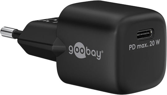 Goobay Φορτιστής Χωρίς Καλώδιο με Θύρα USB-C 20W Power Delivery Μαύρος (65403)