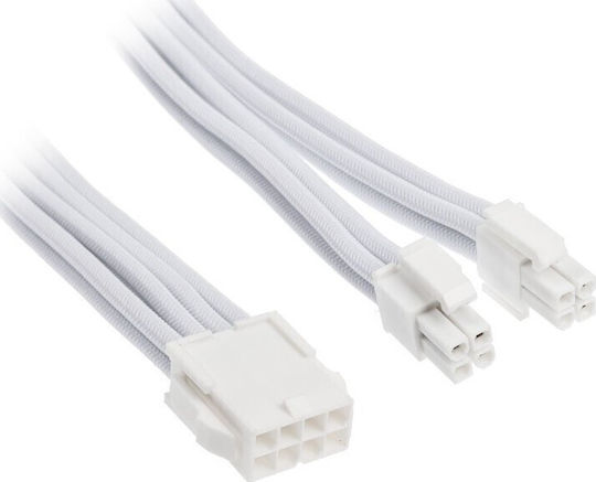 Silverstone 8-Pin EPS - 4 Pin EPS / 8-Pin EPS Cable 0.3m Λευκό SST-PP07E-EPS8W-V2