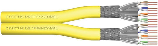 Digitus U/UTP Καλώδιο Δικτύου Ethernet 100m Κίτρινο 1τμχ DK-1743-A-VH-D-1