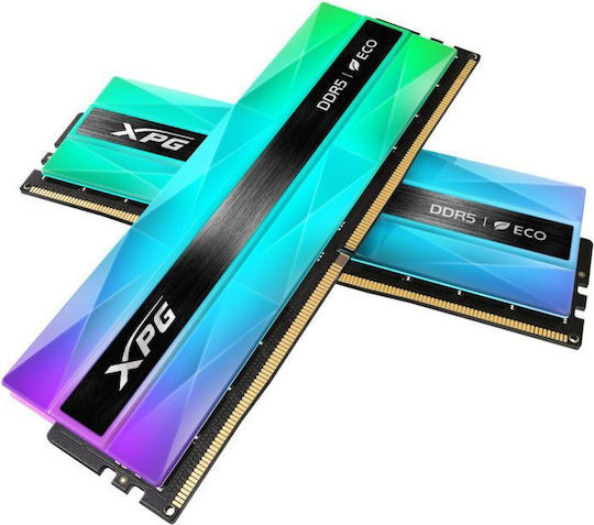 Adata Lancer Neon RGB DDR5 32GB RAM με 2x16GB Modules και Ταχύτητα 6000 για Desktop AX5U6000C3016G-DCLANRSG