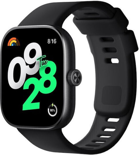 Xiaomi Redmi Watch 4 Aluminium 48mm Αδιάβροχο με Παλμογράφο (Μαύρο)