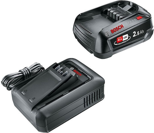 Bosch Σετ Μπαταρίας Χωρητικότητας 2.5Ah 18V με Φορτιστή 1600A031T4