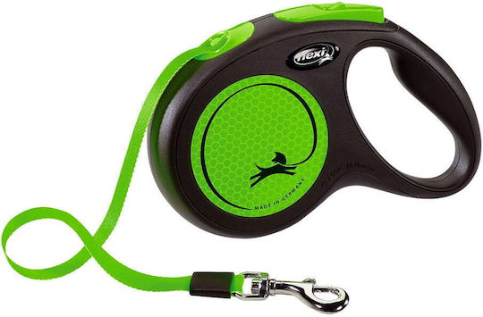 Flexi Neon Αυξομειούμενος Οδηγός Ιμάντας 5m Έως 25kg Πράσινο Medium