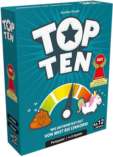 Επιτραπέζιο Παιχνίδι Top Ten για 4-9 Παίκτες 12+ Ετών COGD0008 (GER) Asmodee
