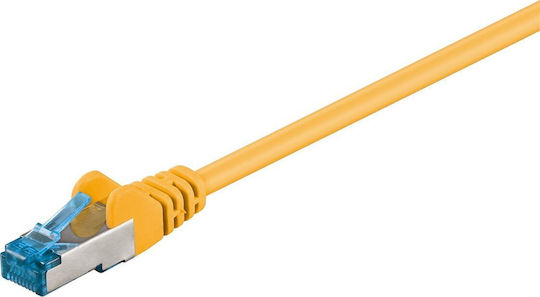 Goobay S/FTP Cat.6a Καλώδιο Δικτύου Ethernet 0.5m Κίτρινο 1τμχ 93658