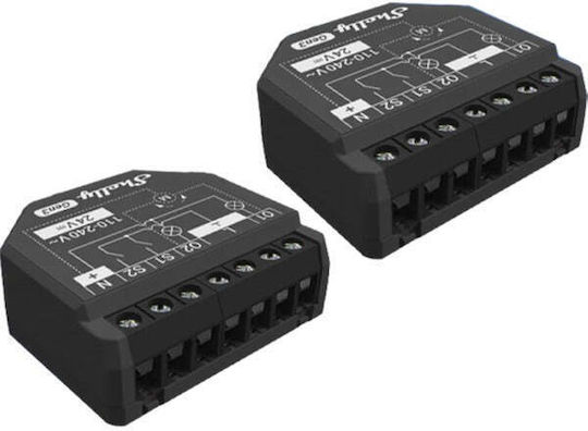 Shelly Smart Ενδιάμεσος Διακόπτης Wi-Fi 2τμχ Shelly_2PM_Gen3_2er