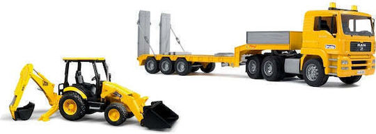 Bruder MAN TGA Tieflader με JCB MIDI Baggerlader Φορτηγό 1:16 Αγροτικό για 3+ Ετών