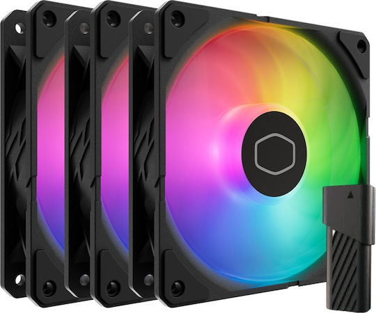 CoolerMaster SickleFlow Edge 120 Case Fan με ARGB Φωτισμό και Σύνδεση 3-Pin / 4-Pin PWM 3τμχ