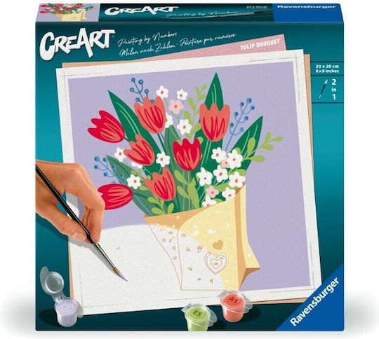 Ravensburger Creart Paint By Numbers Adults Tulip Bouquet